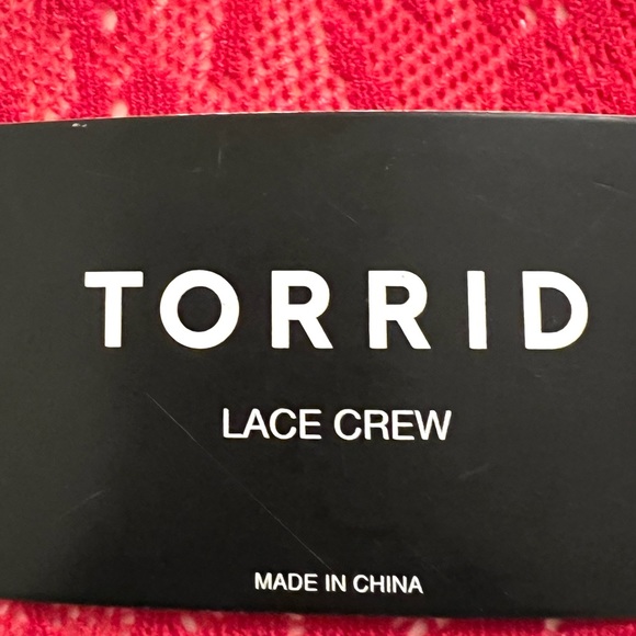 Torrid Red Lace Crew Socks - Picture 3 of 3